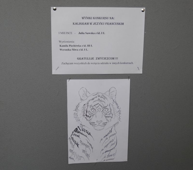 Konkurs na kaligram w języku francuskim